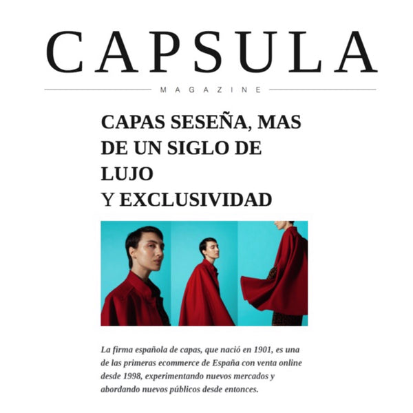 CAPSULA MAGAZINE INTERVIEWS MARCOS SESEÑA TO TELL THE STORY ABOUT HIS HANDMADE CENTENARY CAPES