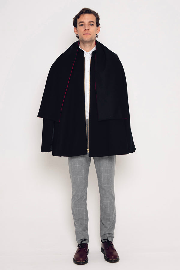 Capa Colonial Para Hombre - Disfraz Pirata O Renacentista, Poliéster, Tallas S A L, Estilo Histórico