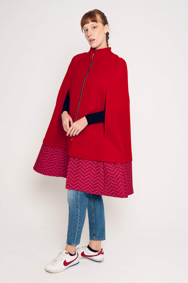 MENINA CAPE RED AND PINK