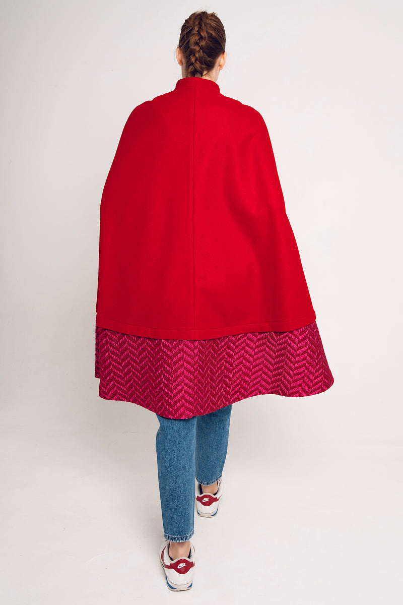 MENINA CAPE RED AND PINK