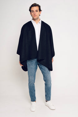 CLINT PONCHO CHARCOAL