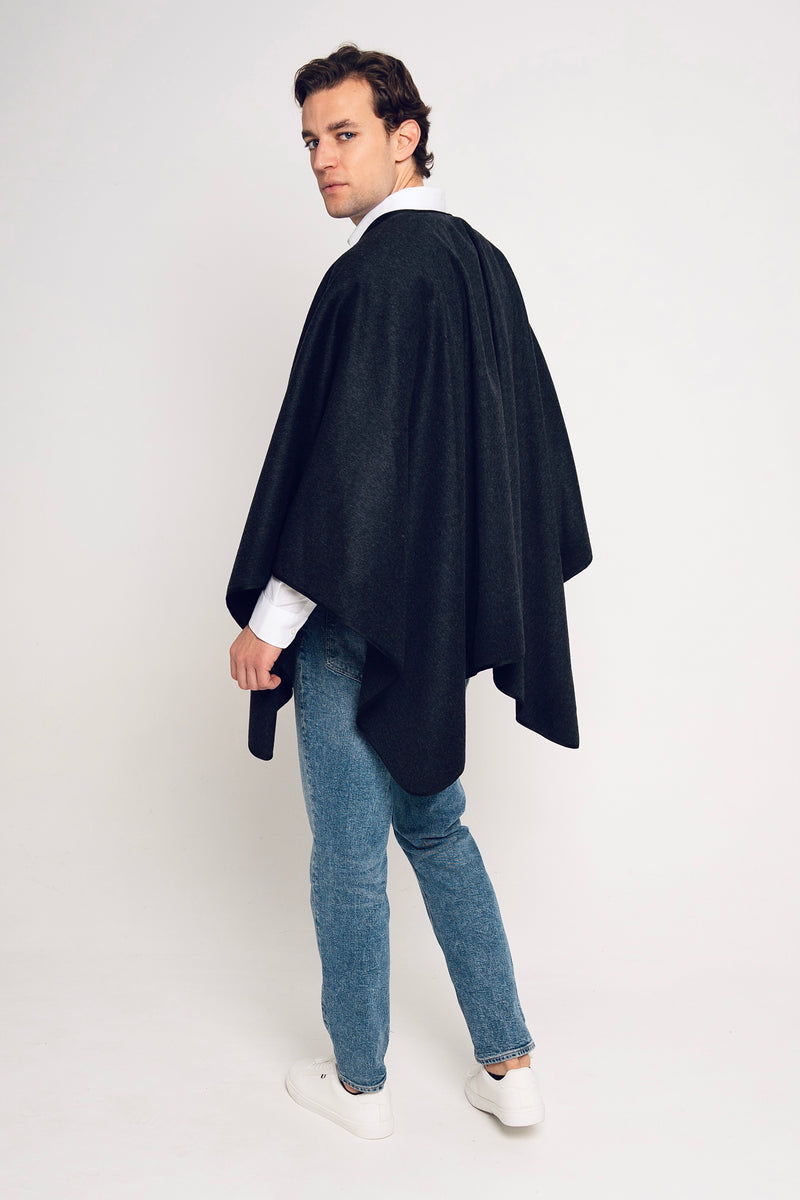 CLINT PONCHO CHARCOAL