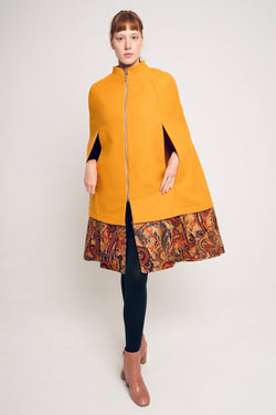 MENINA CAPE MUSTARD AND PAISLEY