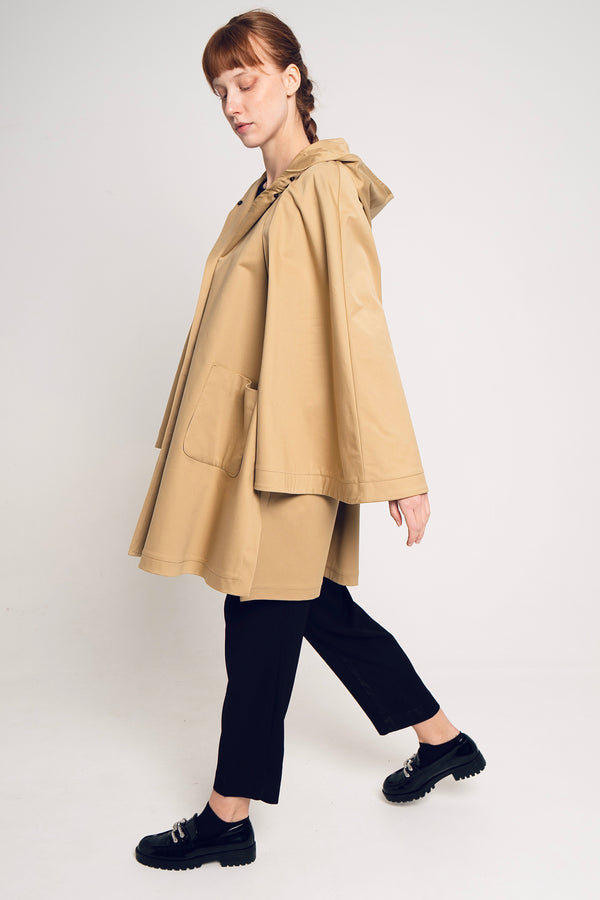 MANTIS TRENCH CAPE CAMEL