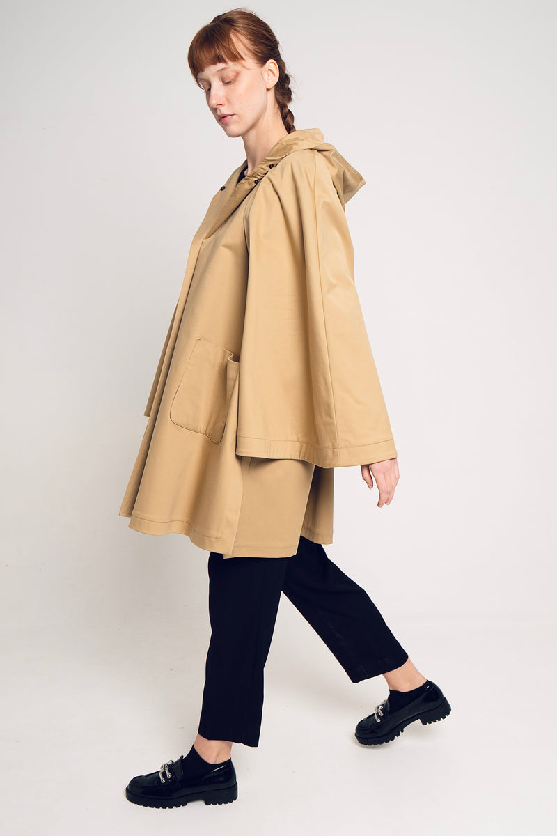 MANTIS TRENCH CAPE CAMEL