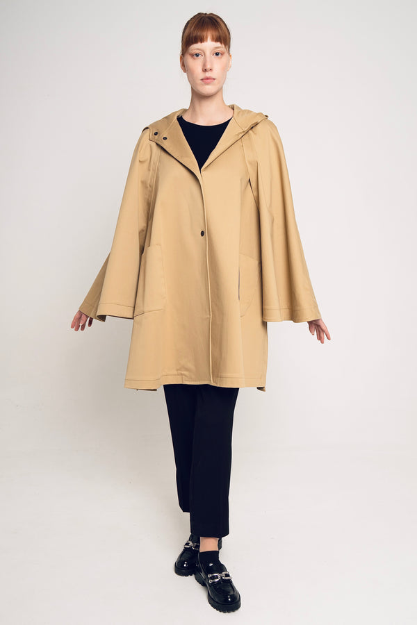 MANTIS TRENCH CAPE CAMEL