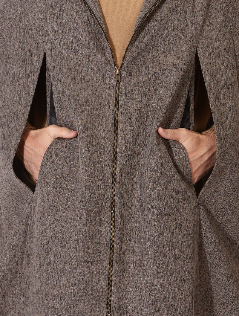 SANTANDER WATERPROOF CAPE DARK GREY