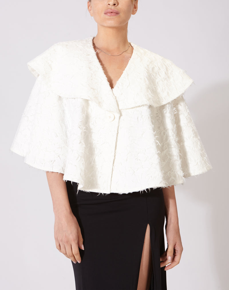 MANUELA CAPE WHITE DENIM
