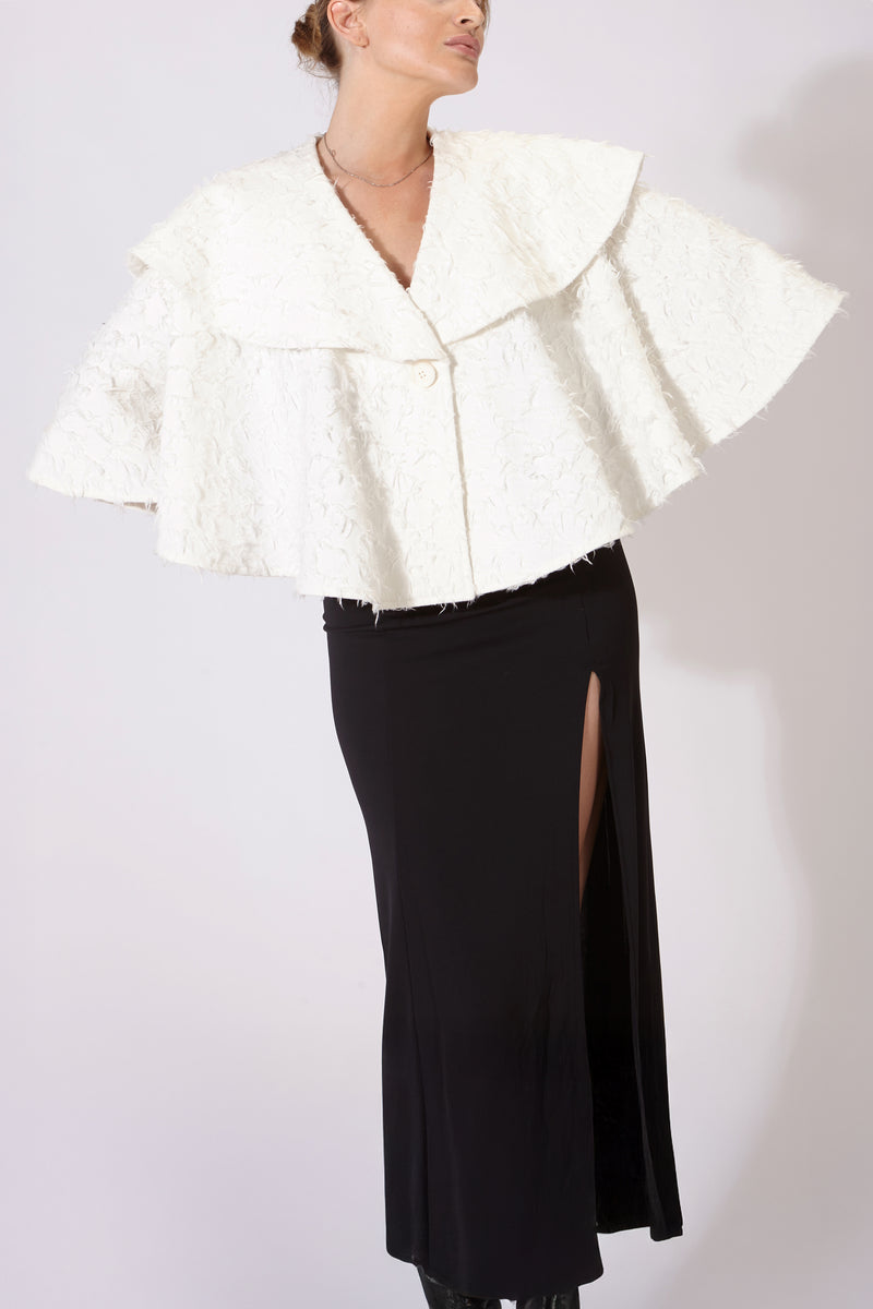 MANUELA CAPE WHITE DENIM