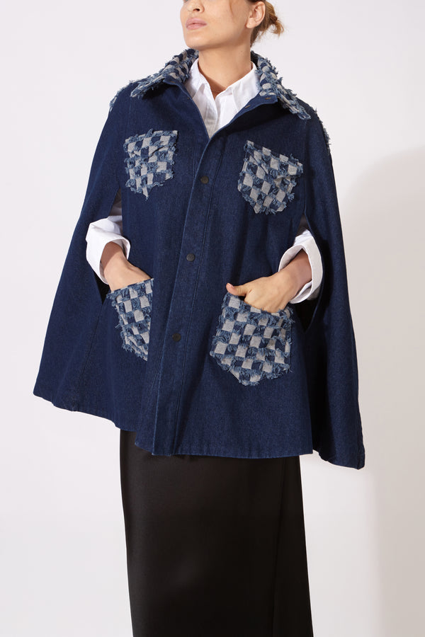 MONROE CAPE BLUE DENIM