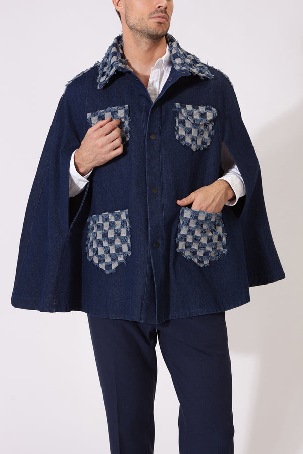 MONROE CAPE BLUE DENIM