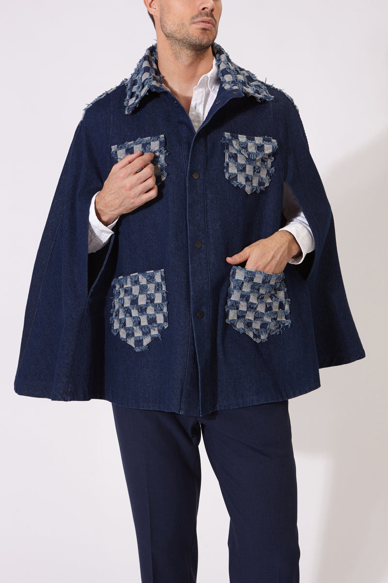 MONROE CAPE BLUE DENIM