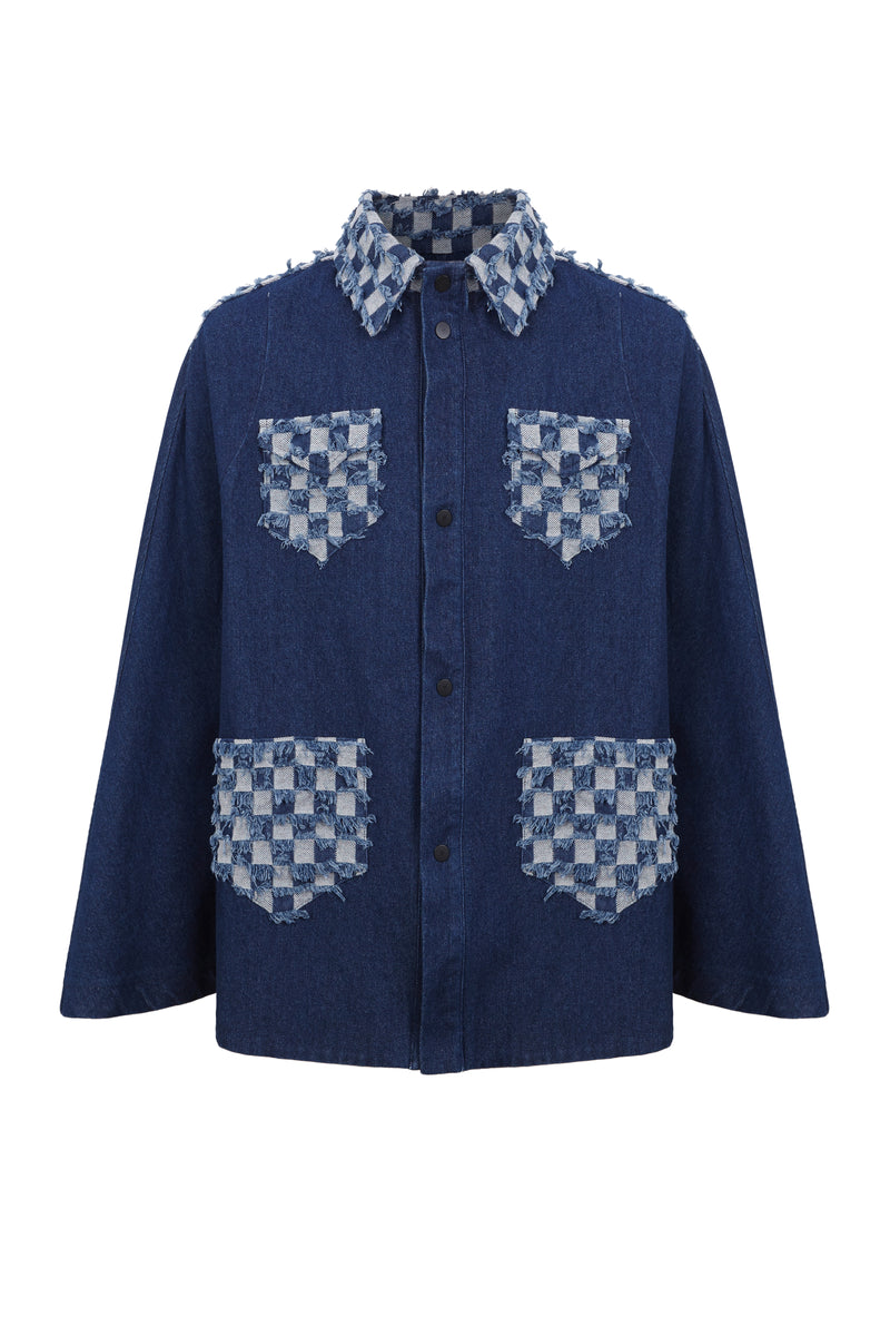 MONROE CAPE BLUE DENIM