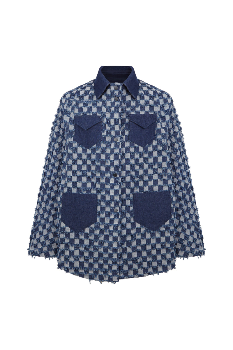 MONROE CAPE SQUARES DENIM