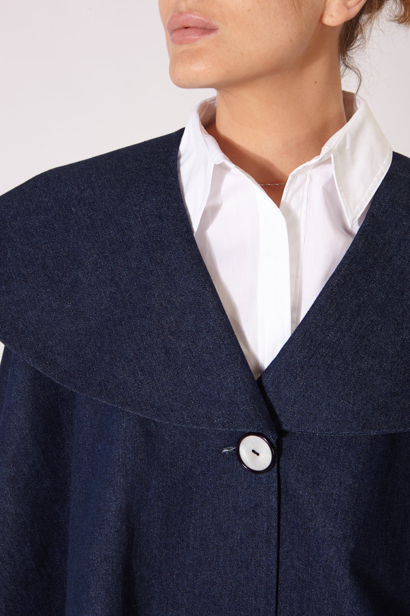 MANUELA CAPE BLUE DENIM