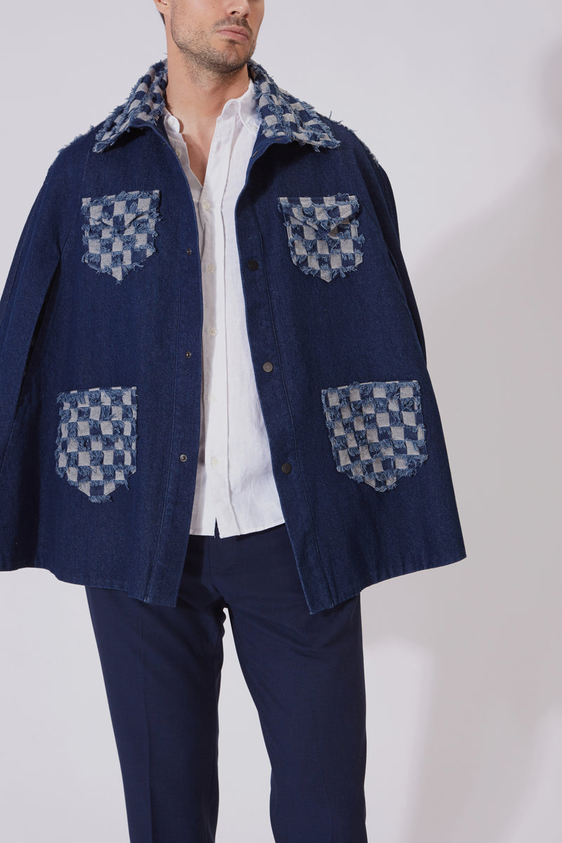 MONROE CAPE BLUE DENIM