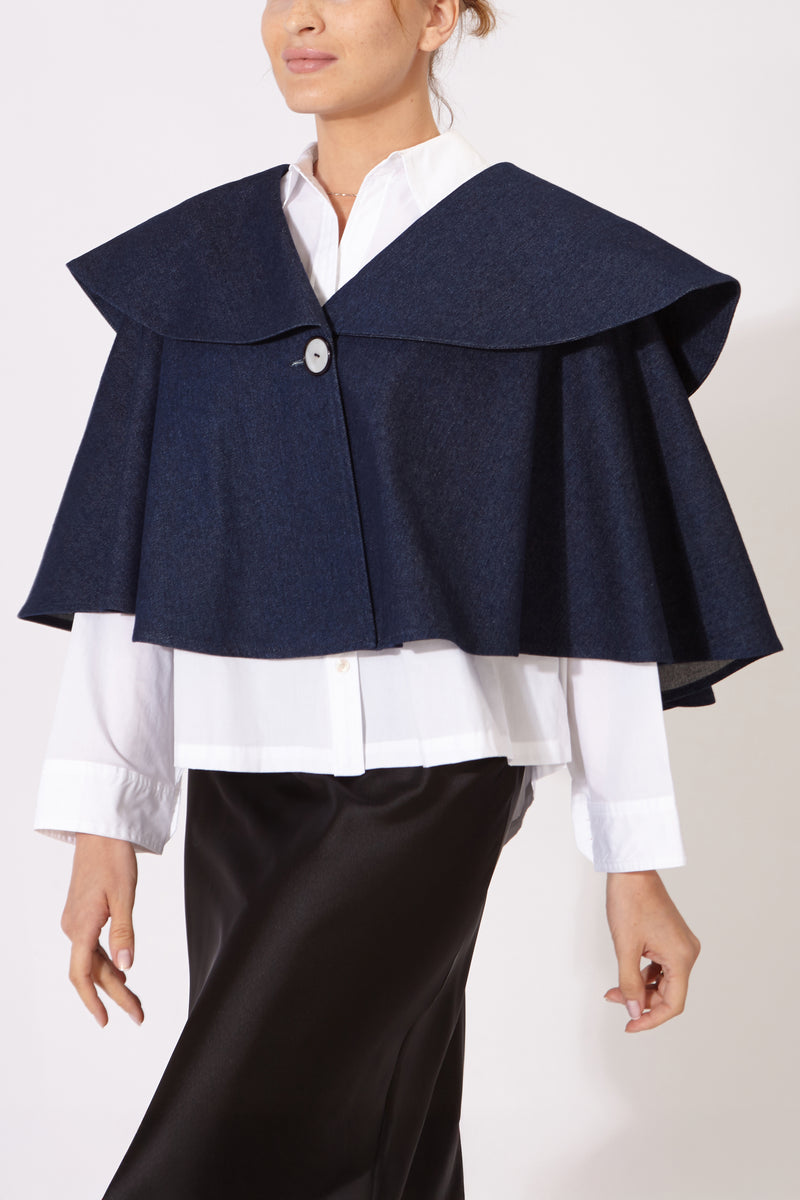 MANUELA CAPE BLUE DENIM