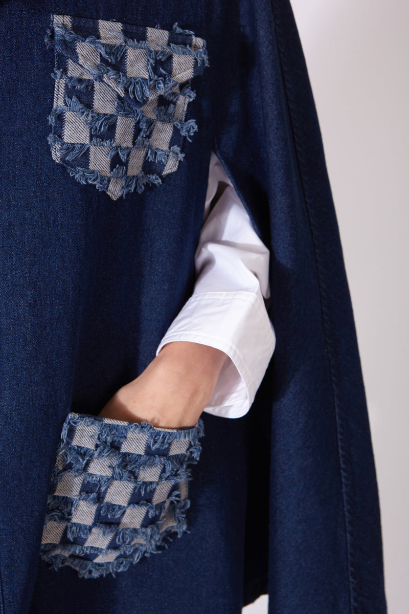 MONROE CAPE BLUE DENIM