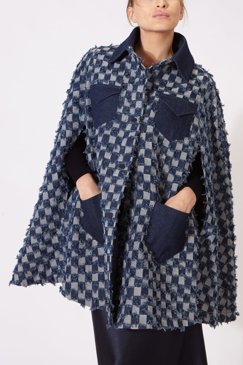 MONROE CAPE SQUARES DENIM