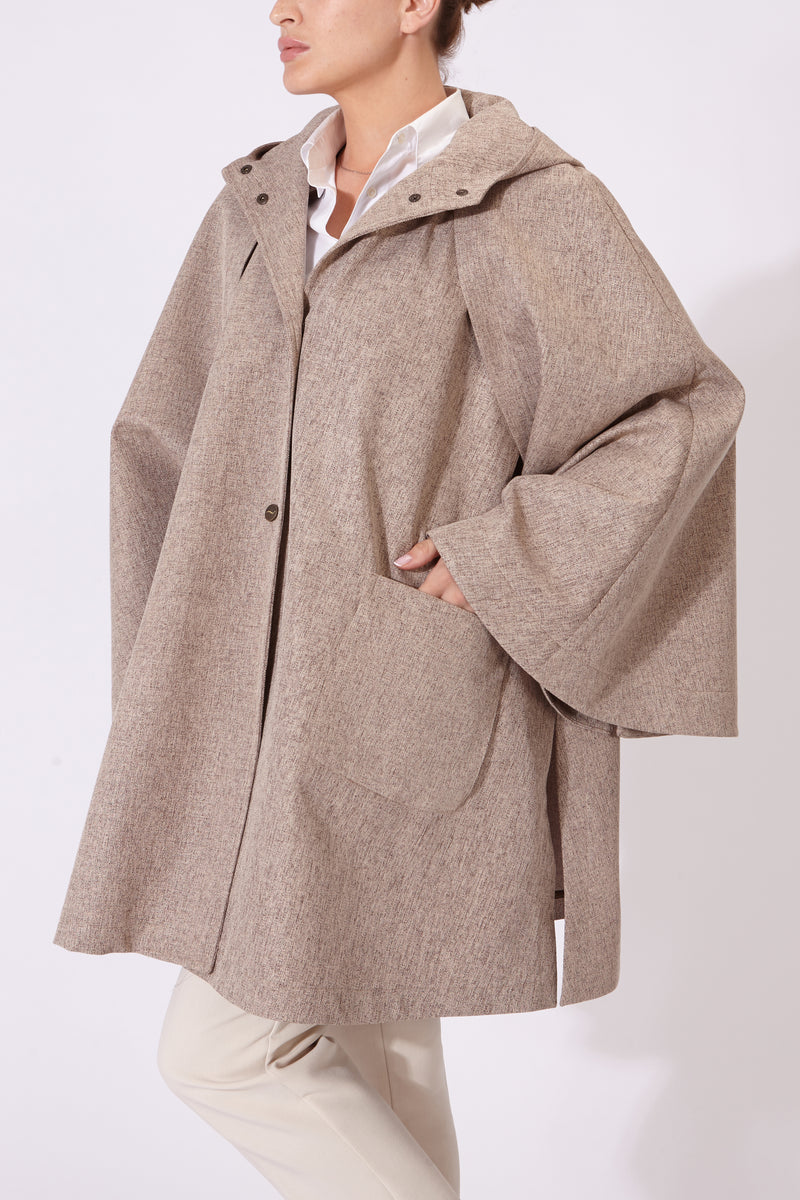 CAPA MANTIS IMPERMEABLE MARRÓN