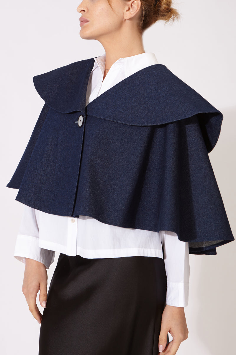 MANUELA CAPE BLUE DENIM