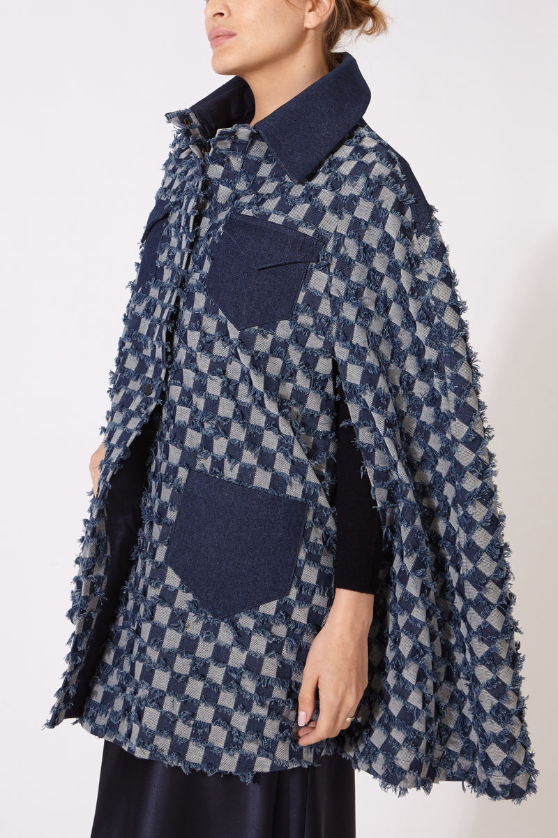 MONROE CAPE SQUARES DENIM