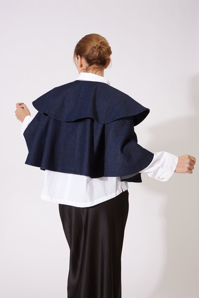 MANUELA CAPE BLUE DENIM