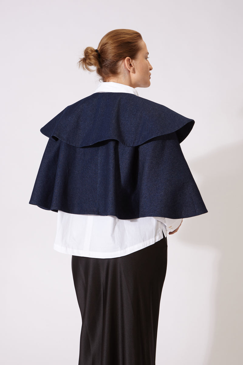 MANUELA CAPE BLUE DENIM