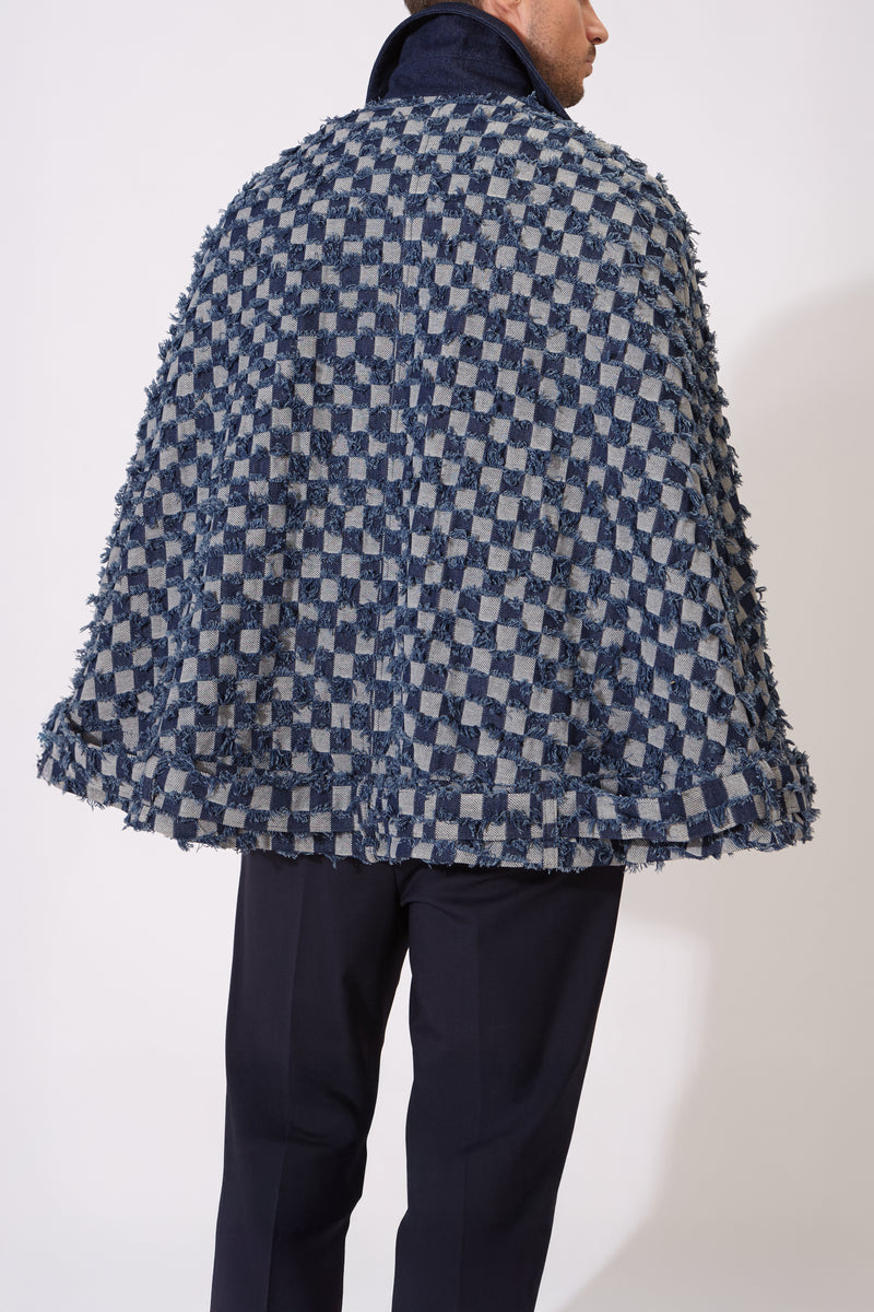 MARLON CAPE SQUARES DENIM