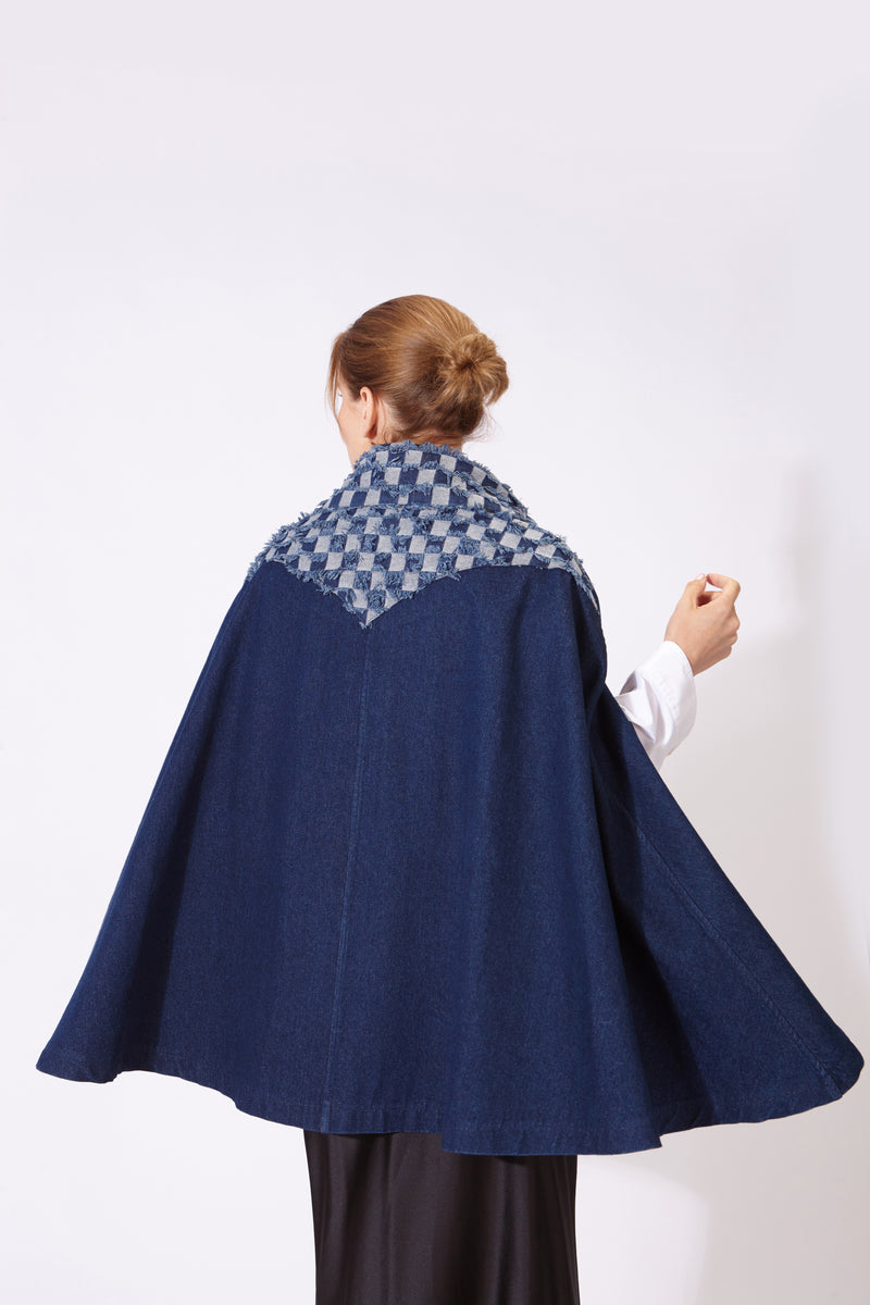 MONROE CAPE BLUE DENIM