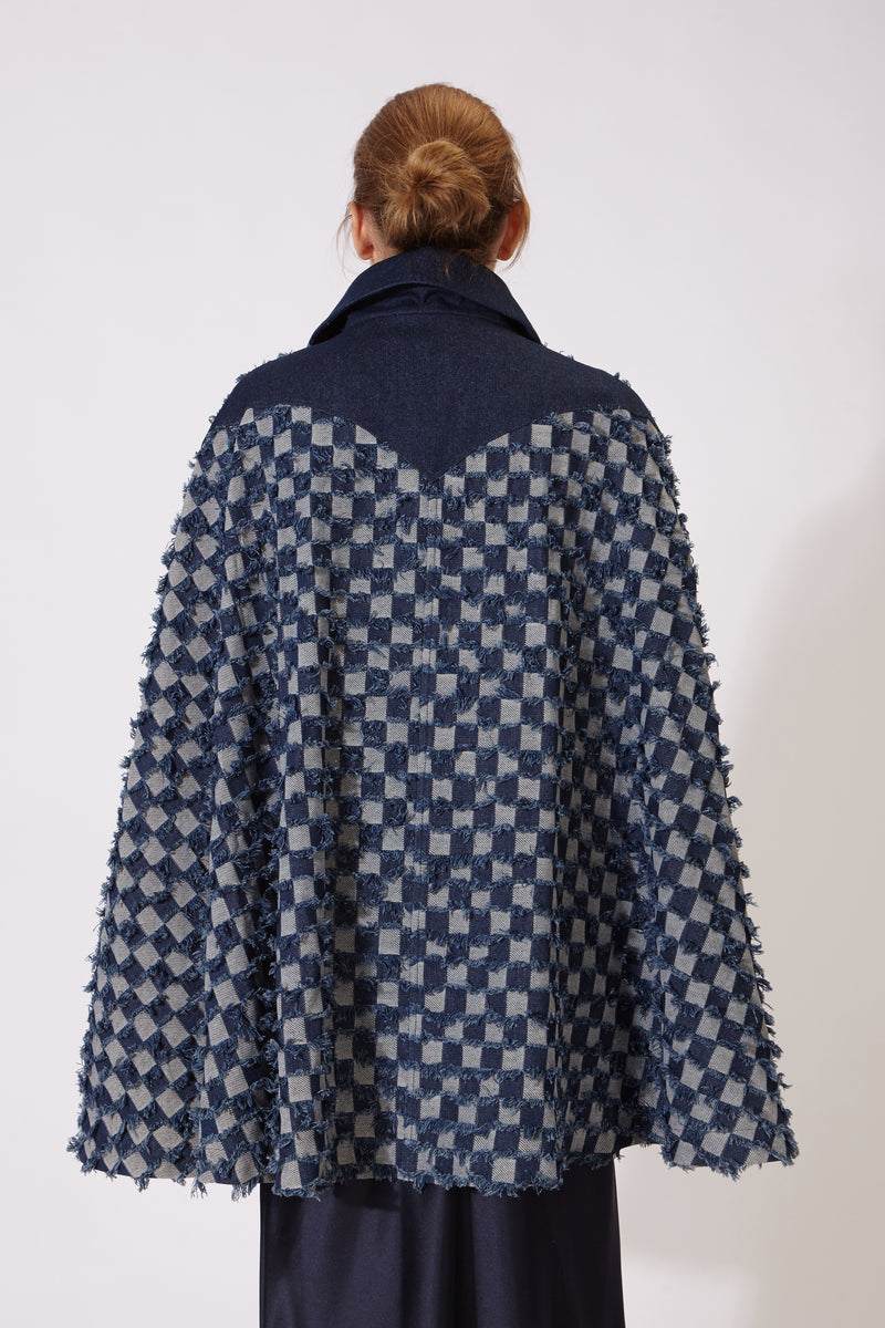 MONROE CAPE SQUARES DENIM