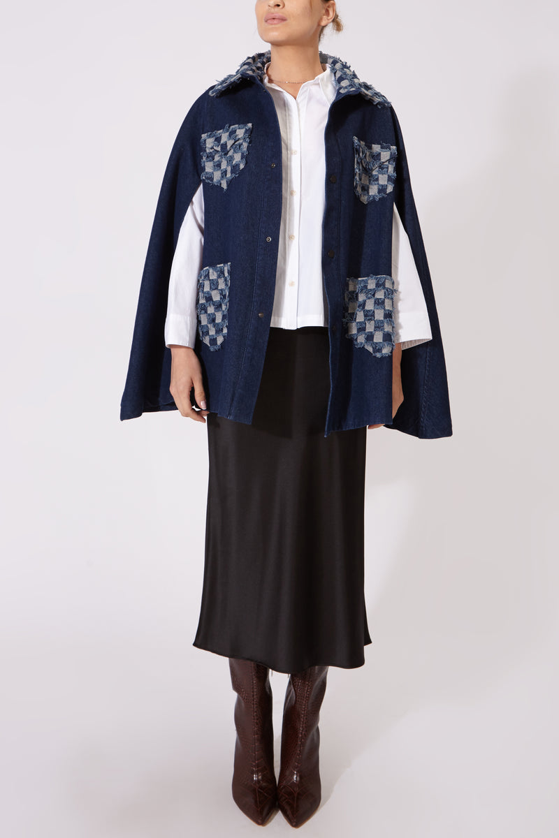 MONROE CAPE BLUE DENIM