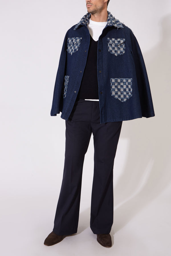 MONROE CAPE BLUE DENIM
