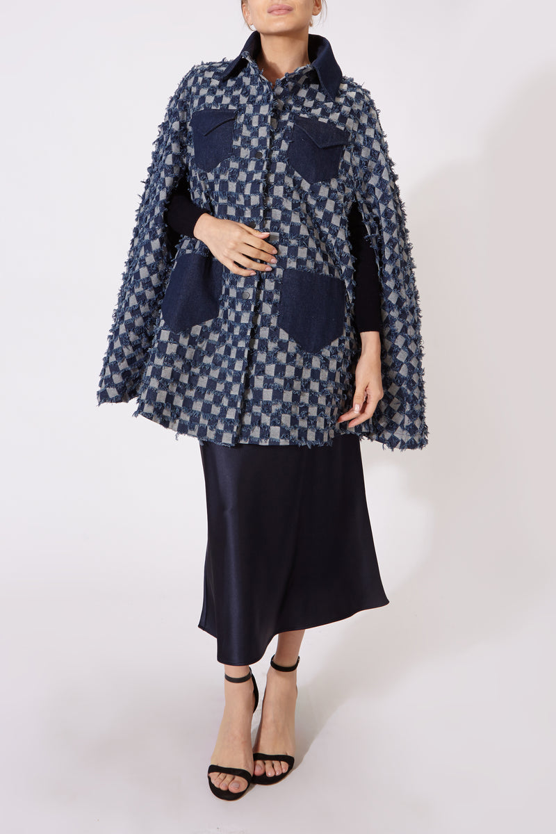 MONROE CAPE SQUARES DENIM