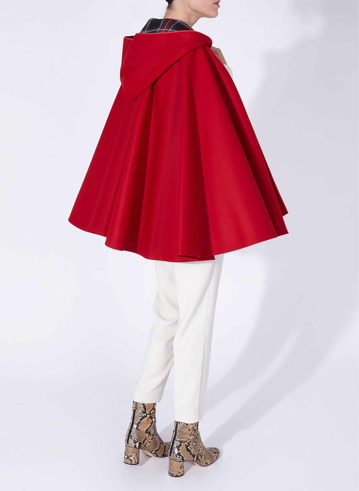 CHARLOTTE CAPE Grey - Yellow velvet
