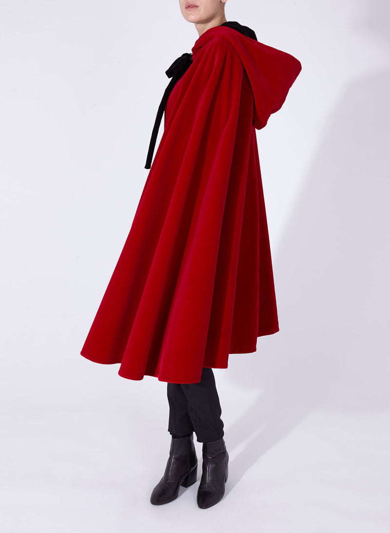 NICOLE CAPE Red - Black reversible