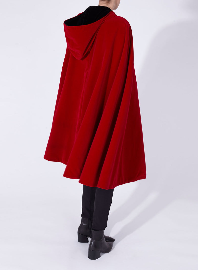 NICOLE CAPE Red - Black reversible