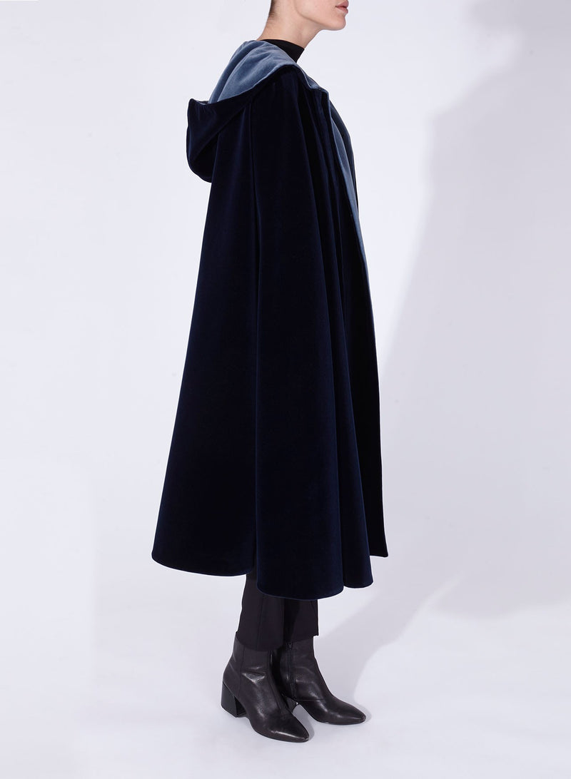 NICOLE CAPE Navy - Blue reversible