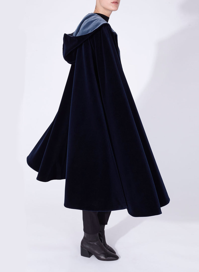 NICOLE CAPE Navy - Blue reversible