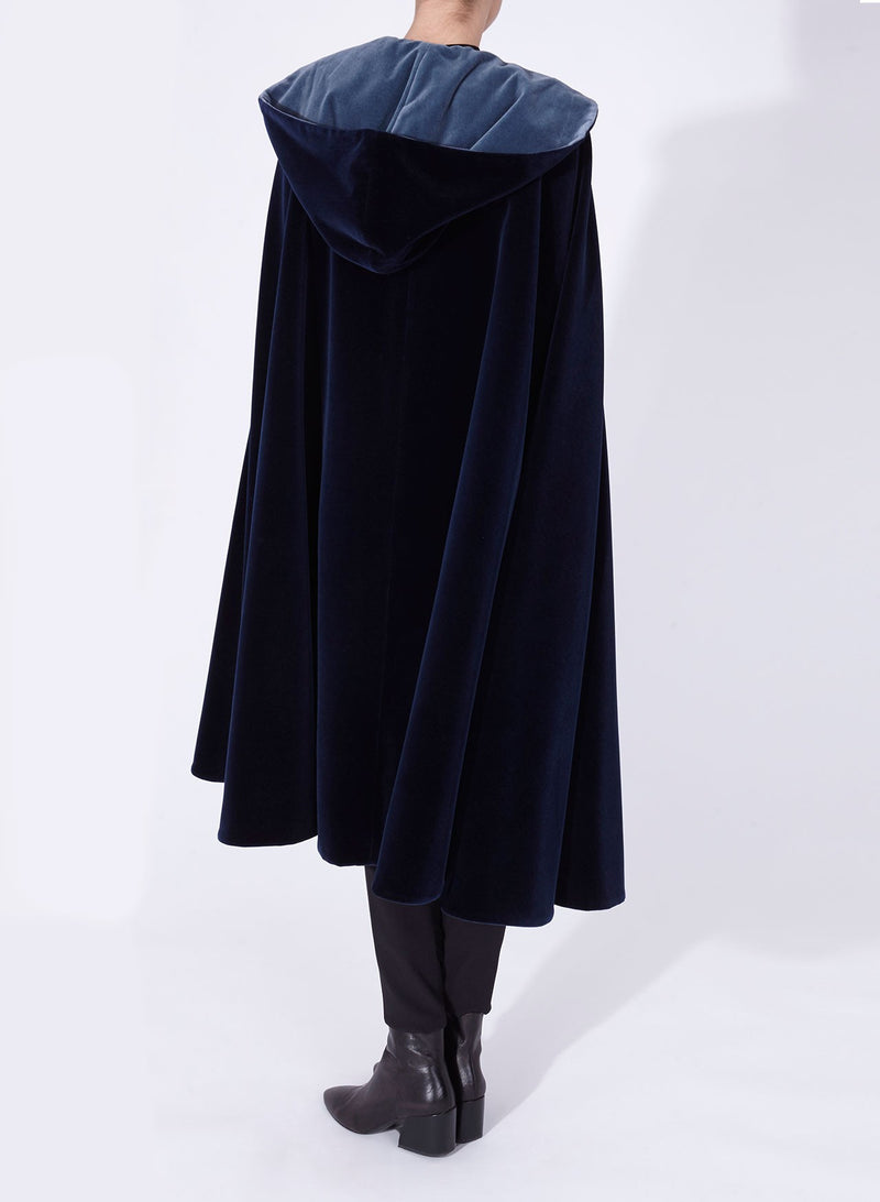 NICOLE CAPE Navy - Blue reversible