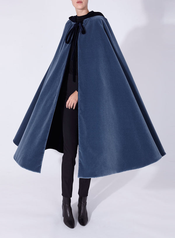 NICOLE CAPE Navy - Blue reversible