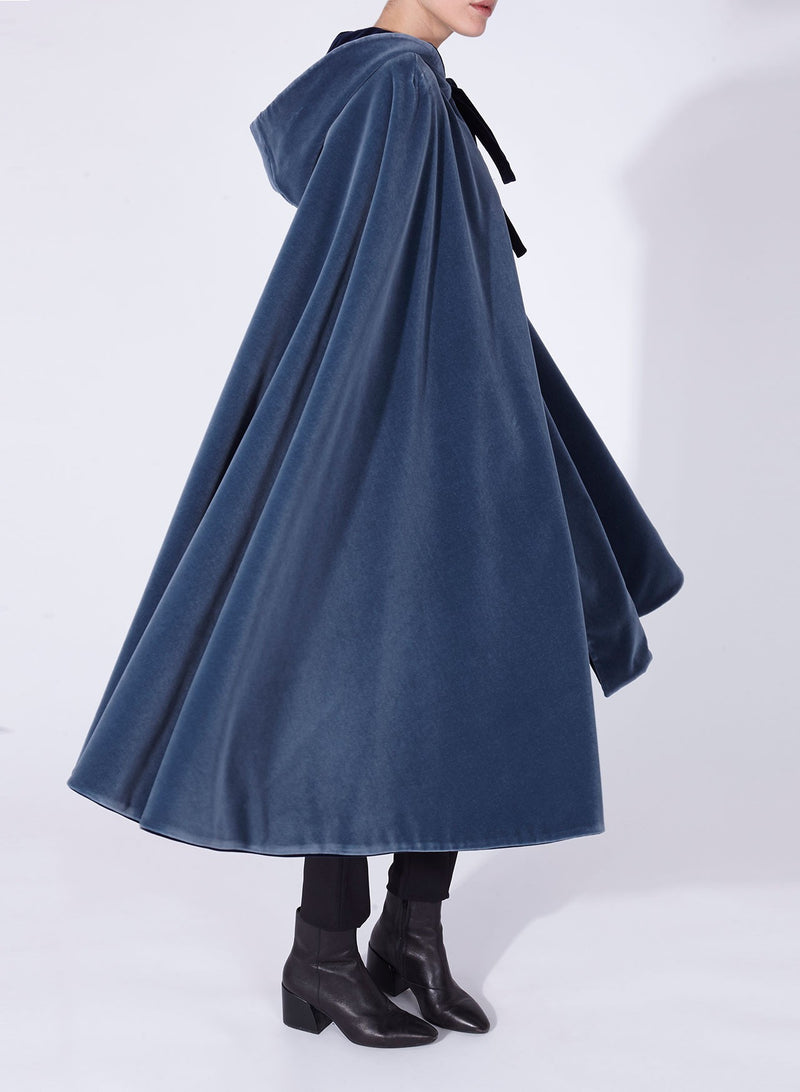 NICOLE CAPE Navy - Blue reversible