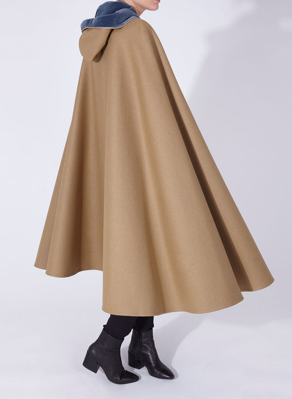 NICOLE CAPE Camel - Blue