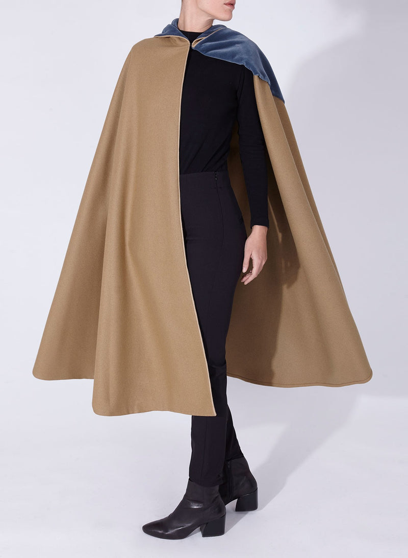 NICOLE CAPE Camel - Blue