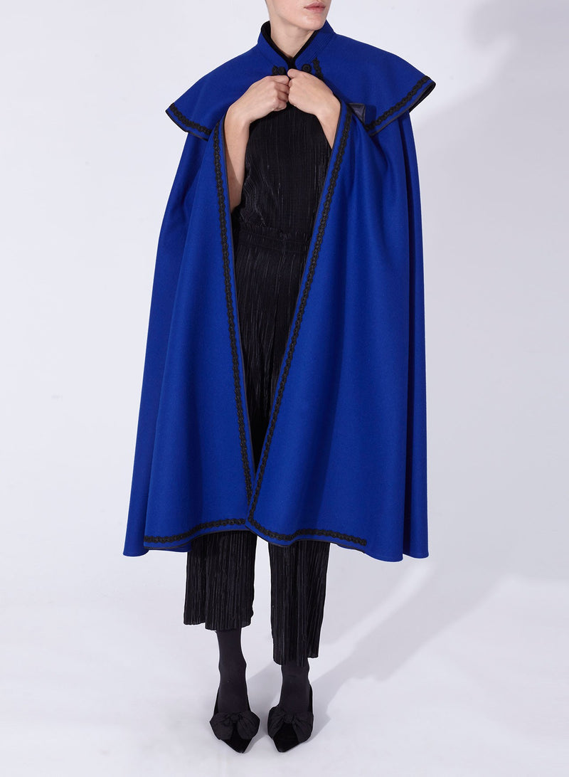 PALOME CAPE Blue with Soutache