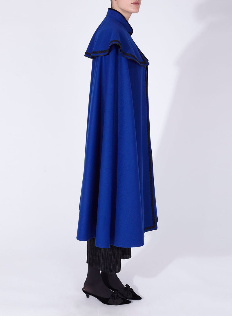 PALOME CAPE Blue with Soutache