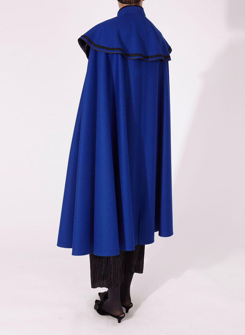 PALOME CAPE Blue with Soutache