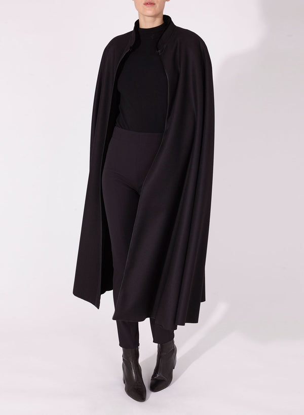 VICTORIA CAPE Mao collar - Black