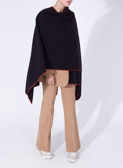 SOFIA PONCHO navy-burgundy