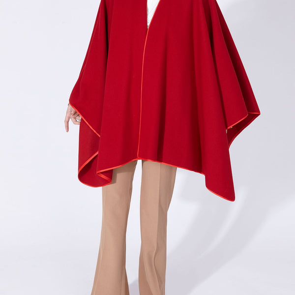 HYEON ted cape へヨン Sofia Poncho Red | Seseña Capes 1901